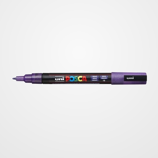 MARCADOR T.OPACA NO PERM. UNI POSCA  0,9 (PC-3ML) PURPURINA VIOLETA