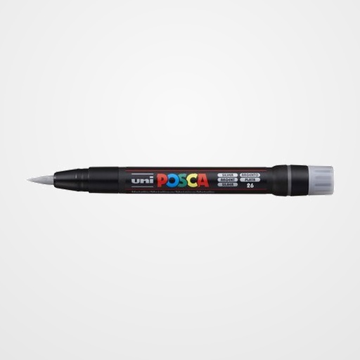 MARCADOR T.OPACA NO PERM. UNI POSCA pincel (PCF-350) PLATA