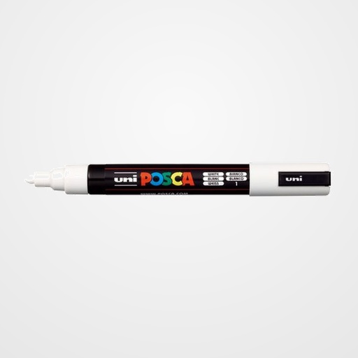 MARCADOR T.OPACA NO PERM. UNI POSCA  1,8 (PC-5M)  BLANCO