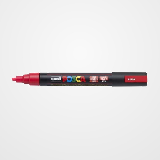 MARCADOR T.OPACA NO PERM. UNI POSCA  1,8 (PC-5M)  FLUOR ROJO