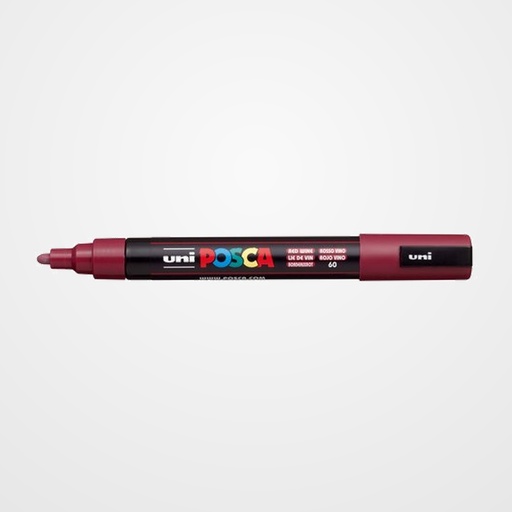 MARCADOR T.OPACA NO PERM. UNI POSCA  1,8 (PC-5M)  ROJO VINO