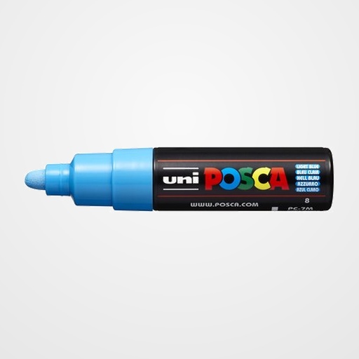 MARCADOR T.OPACA NO PERM. UNI POSCA  7,0 (PC-7M)  AZUL CLARO