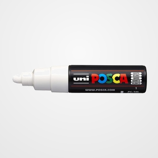 MARCADOR T.OPACA NO PERM. UNI POSCA  7,0 (PC-7M)  BLANCO