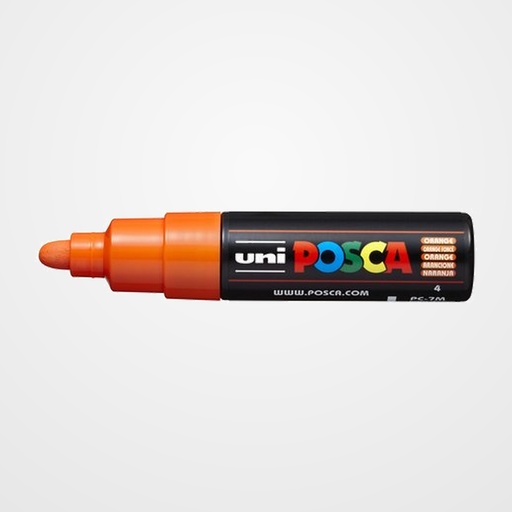 MARCADOR T.OPACA NO PERM. UNI POSCA  7,0 (PC-7M)  NARANJA