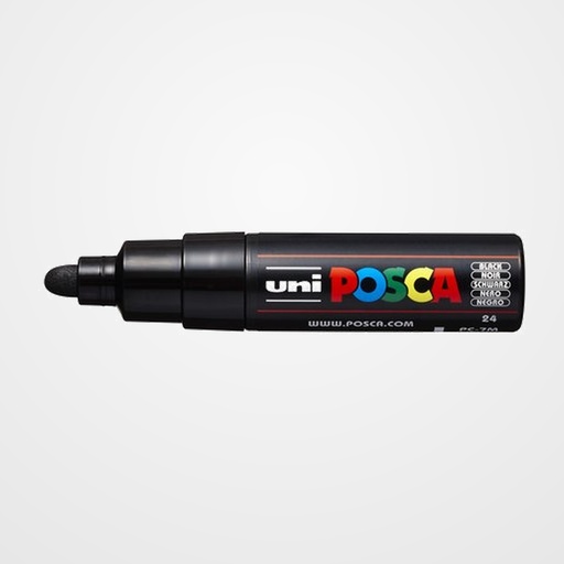 MARCADOR T.OPACA NO PERM. UNI POSCA  7,0 (PC-7M)  NEGRO
