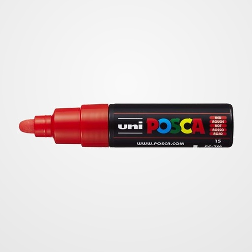 MARCADOR T.OPACA NO PERM. UNI POSCA  7,0 (PC-7M)  ROJO