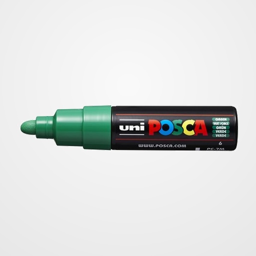 MARCADOR T.OPACA NO PERM. UNI POSCA  7,0 (PC-7M)  VERDE
