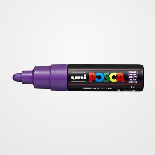 MARCADOR T.OPACA NO PERM. UNI POSCA  7,0 (PC-7M)  VIOLETA