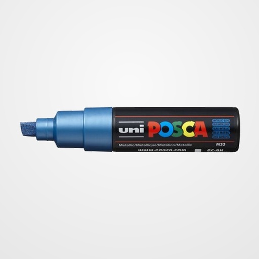 MARCADOR T.OPACA NO PERM. UNI POSCA  8,0 (PC-8K)  AZUL METALICO
