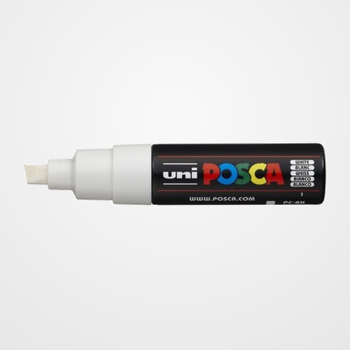 MARCADOR T.OPACA NO PERM. UNI POSCA  8,0 (PC-8K)  BLANCO