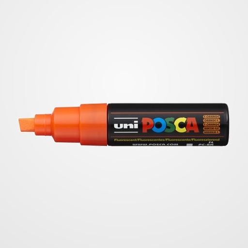 MARCADOR T.OPACA NO PERM. UNI POSCA  8,0 (PC-8K)  FLUOR NARANJA