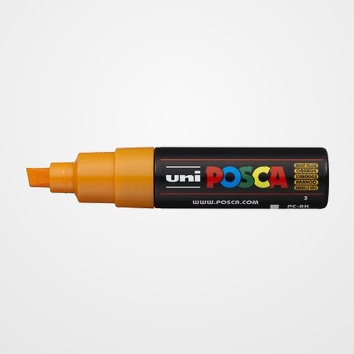MARCADOR T.OPACA NO PERM. UNI POSCA  8,0 (PC-8K)  NARANJA MEDIO