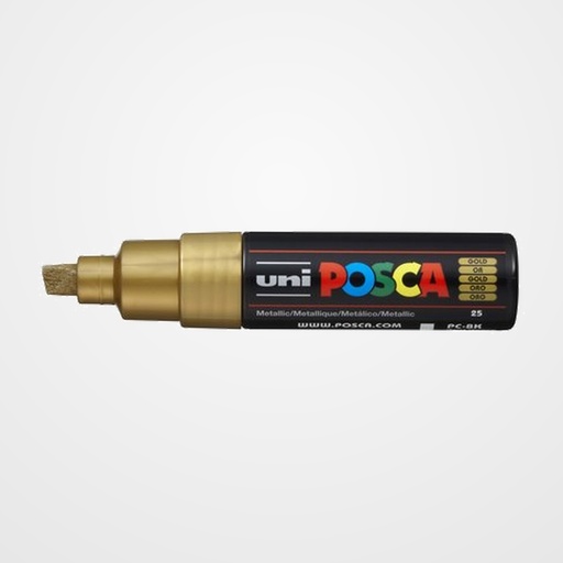 MARCADOR T.OPACA NO PERM. UNI POSCA  8,0 (PC-8K)  ORO METALICO