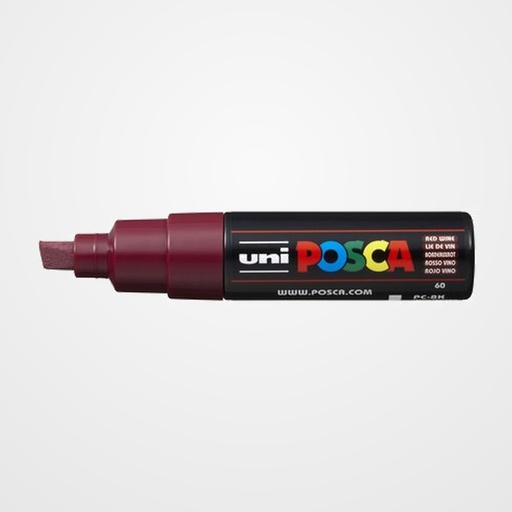 MARCADOR T.OPACA NO PERM. UNI POSCA  8,0 (PC-8K)  ROJO VINO