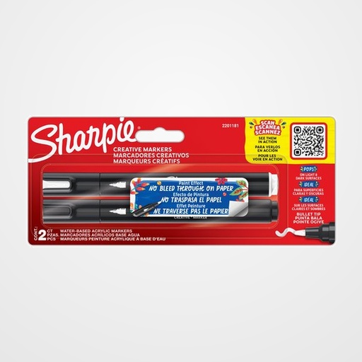 ROTULADOR SHARPIE CREATIVE ACRYLIC SURTIDO BLISTER de 2