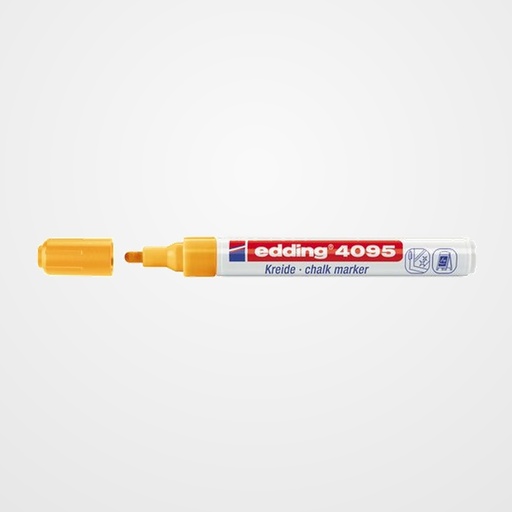 MARCADOR TIZA LIQUIDA EDDING 4095 CONICO NARANJA NEON