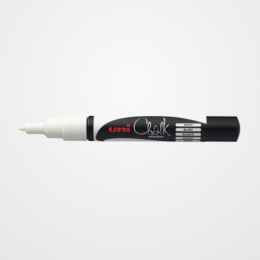 MARCADOR TIZA LIQUIDA UNI-BALL CHALK MARKER (PWE-3MS) 0,7 mm BLANCO