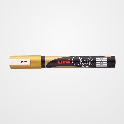 MARCADOR TIZA LIQUIDA UNI-BALL CHALK MARKER (PWE-5M) 1,8-2,5 mm ORO