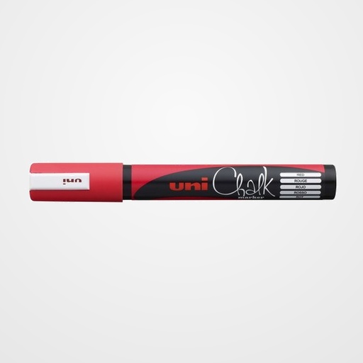 MARCADOR TIZA LIQUIDA UNI-BALL CHALK MARKER (PWE-5M) 1,8-2,5 mm ROJO