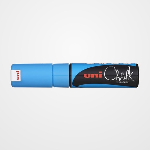 MARCADOR TIZA LIQUIDA UNI-BALL CHALK MARKER (PWE-8K) 8.0 mm AZUL CLARO
