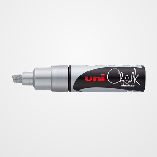 MARCADOR TIZA LIQUIDA UNI-BALL CHALK MARKER (PWE-8K) 8.0 mm PLATA