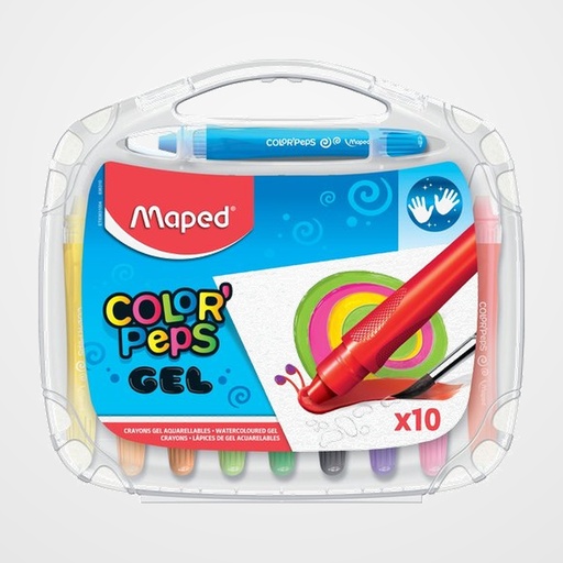 CERAS MAPED GEL COLOR PEPS ACUARELABLES ESTUCHE DE 10