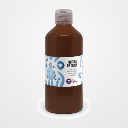 PINTURA de DEDOS TCOLORS 500 ml (botella) MARRON