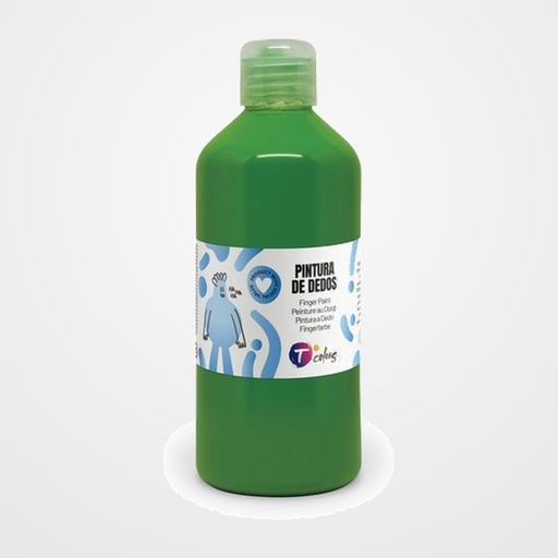 PINTURA de DEDOS TCOLORS 500 ml (botella) VERDE