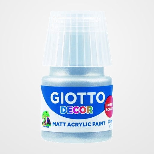 PINTURA ACRILICA GIOTTO 25 ml (bote) PLATA
