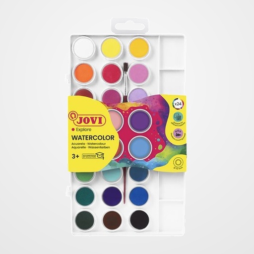 ACUARELAS JOVI Ø 22 mm ESTUCHE de 24