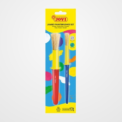 PINCEL JOVI ESCOLAR ANTIGOTEO BLISTER de 2 (MEDIO y GRUESO)