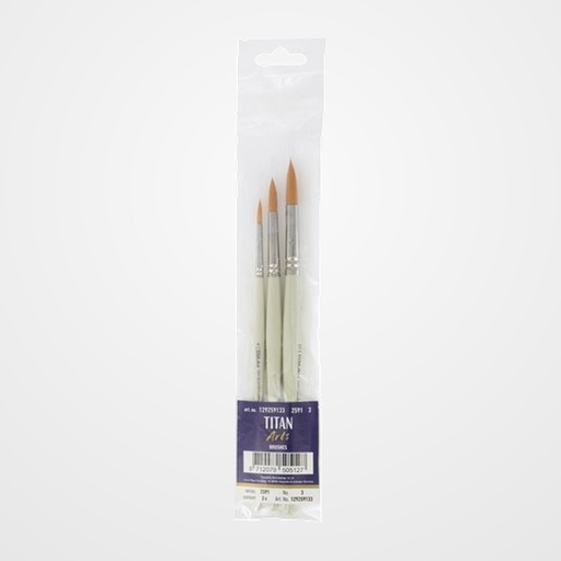 PINCEL TITAN MANGO CORTO MODELO SERIE 2591 BOLSA de 3 (Nº 4, 8 y 12)