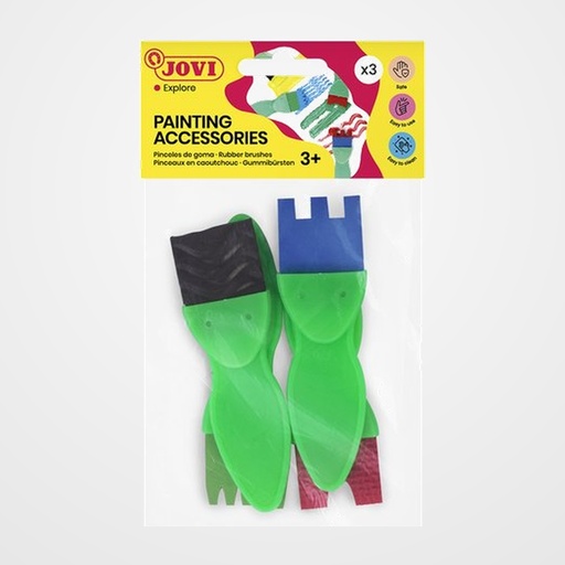 PINCEL de GOMA JOVI GRANDE JUEGO de 4