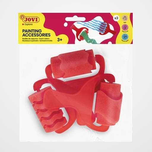 RODILLO de ESPUMA JOVI para PINTURA GRANDE 3 formas