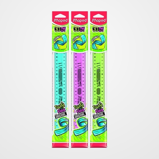REGLA MAPED TWIST&FLEX 30 CM FLEXIBLE IRROMPIBLE