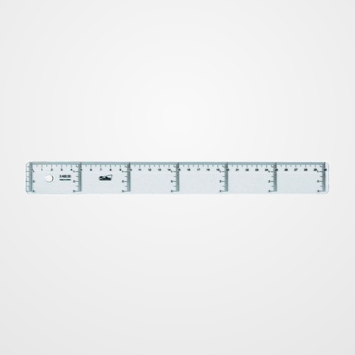 REGLA CRISTAL SAFTA 30 CENTIMETROS