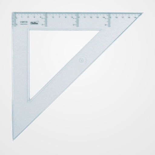 ESCUADRA CRISTAL SAFTA 30 CENTIMETROS
