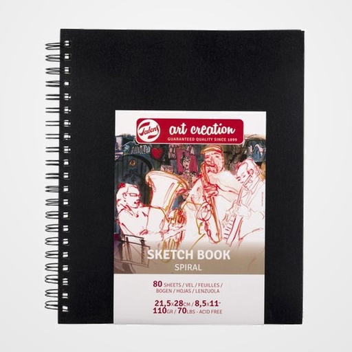CUADERNO DE DIBUJO TALENS ART CREATION BOCETO CON ESPIRAL TAPA DURA 215 x 280 mm 110g  80h