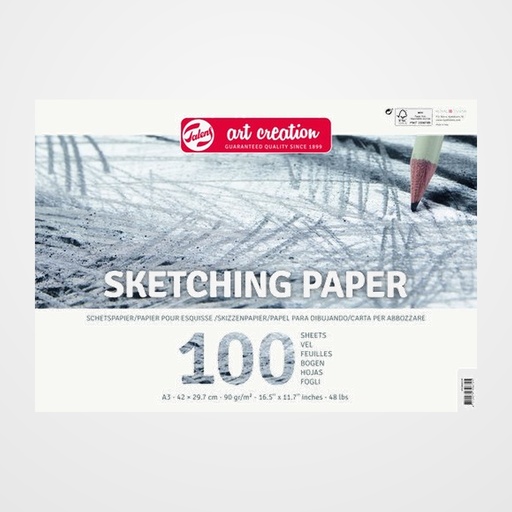 BLOC DE DIBUJO TALENS ART CREATION ESBOZO CON ESPIRAL LISO A3 90g 100h