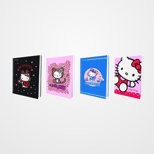 BLOC FOLIO TAPA DURA RAYADO 80 Hojas/63 grs. HELLO KITTY INFANTIL CON STICKERS