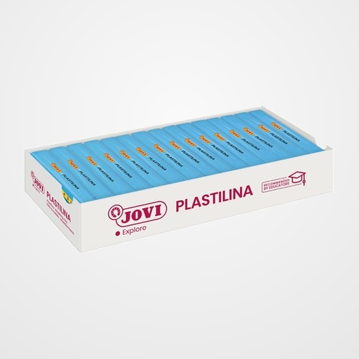 PLASTILINA JOVI 71 PASTILLA 150 gr. AZUL CLARO CAJA DE 15