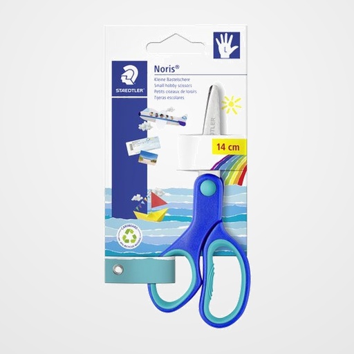 TIJERAS ESCOLARES STAEDTLER NORIS 14 cm. para ZURDOS