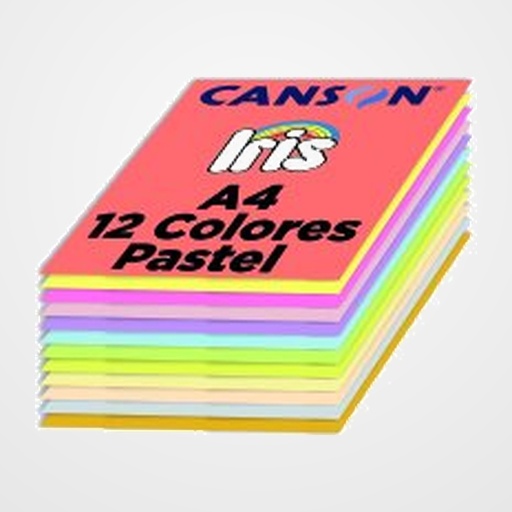CARTULINA A4 IRIS 185g COLORES PASTEL PAQUETE de 120