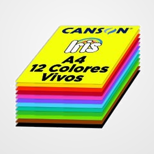 CARTULINA A4 IRIS 185g COLORES VIVOS PAQUETE de 120