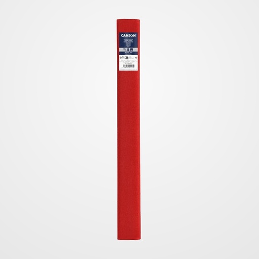 PAPEL CREPE (PINOCHO) CANSON 30g 0,5x2,5 m ROJO VIVO