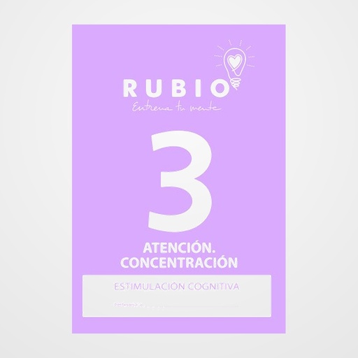 CUADERNO RUBIO A4 ESTIMULACION COGNITIVA ATENCION Nº 3 (Deterioro cognitivo moderado-grave)