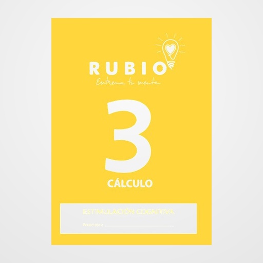 CUADERNO RUBIO A4 ESTIMULACION COGNITIVA CALCULO Nº 3 (Deterioro cognitivo moderado-grave)