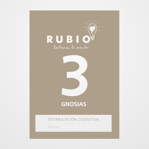 CUADERNO RUBIO A4 ESTIMULACION COGNITIVA GNOSIAS Nº 3 (Deterioro cognitivo moderado-grave)