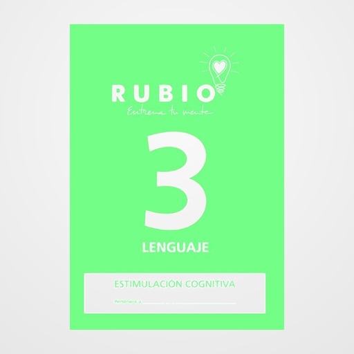 CUADERNO RUBIO A4 ESTIMULACION COGNITIVA LENGUAJE Nº 3 (Deterioro cognitivo moderado-grave)