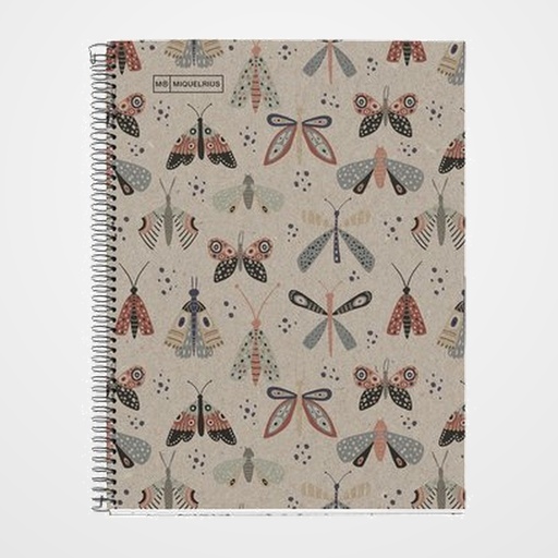 BLOC MIQUELRIUS ECO DESIGN NOTEBOOK 1 micro.tapa DURA A4 80h 80g HORIZONTAL ECOBUTTERFLY